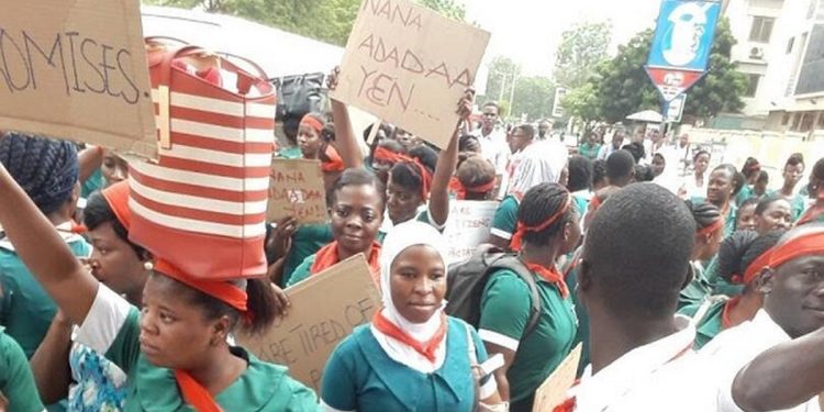 Graduate Unemployed Nurses And Midwives Stage Demo In Kumasi