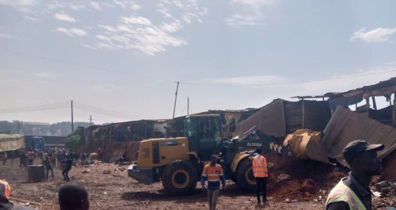 Ashanti Region: Tempers Flare As REGSEC Demolishes Kwadaso Onion Market