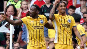 Joao Pedro scored his first away Premier League goal for Brighton since December 2023