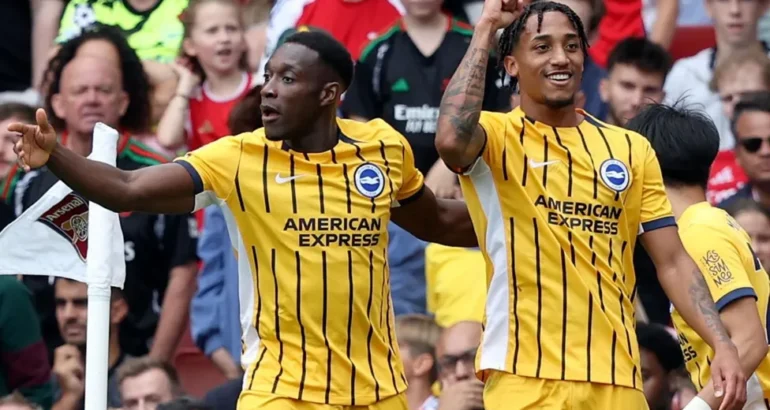 Joao Pedro scored his first away Premier League goal for Brighton since December 2023