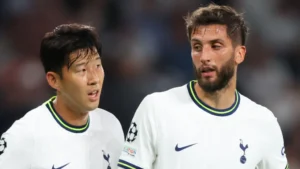 Rodrigo Bentancur (right) joined Son Heung-min (left) at Spurs in 2022